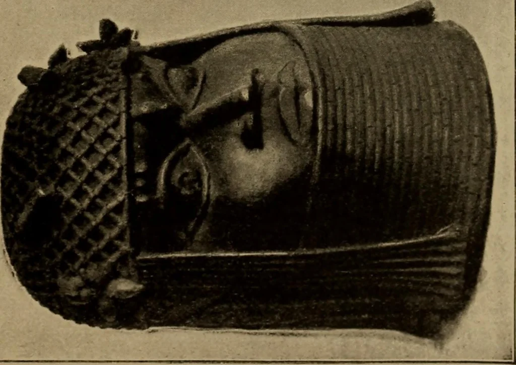 An illustration from Great Benin; its customs, art and horrors, 1903, leaf 95