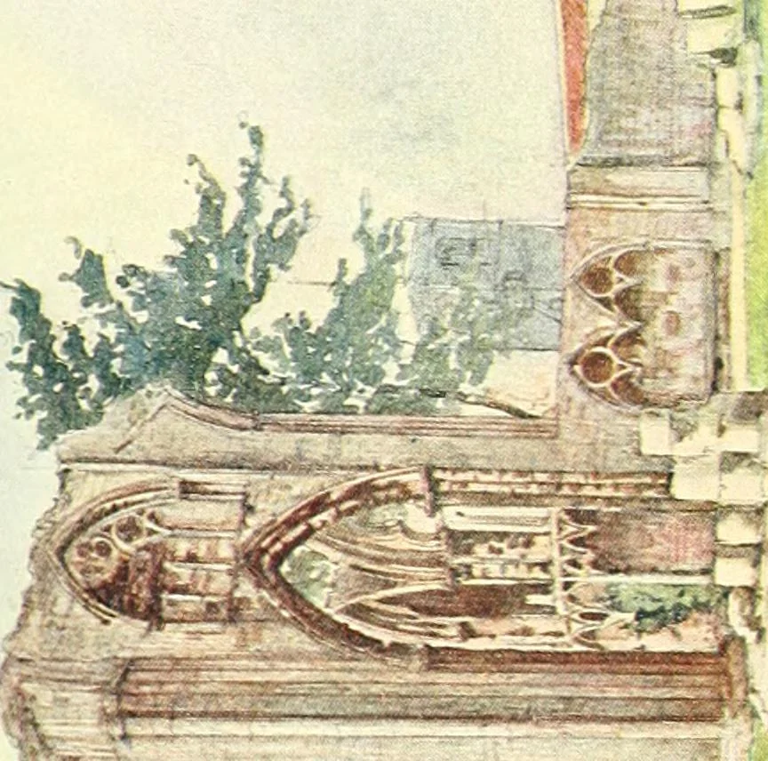 An illustration from The greater abbeys of England, 1908, leaf 207