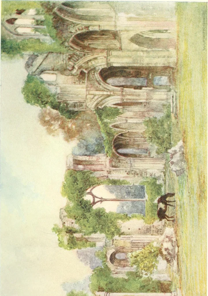 An illustration from The greater abbeys of England, 1908, leaf 223