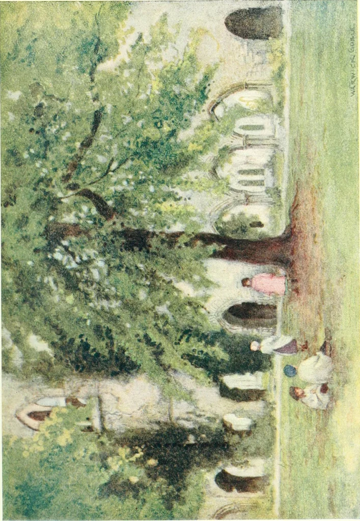 An illustration from The greater abbeys of England, 1908, leaf 227
