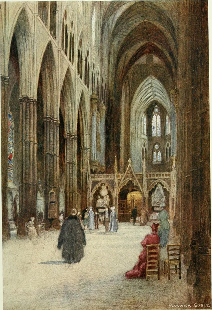 An illustration from The greater abbeys of England, 1908, leaf 377