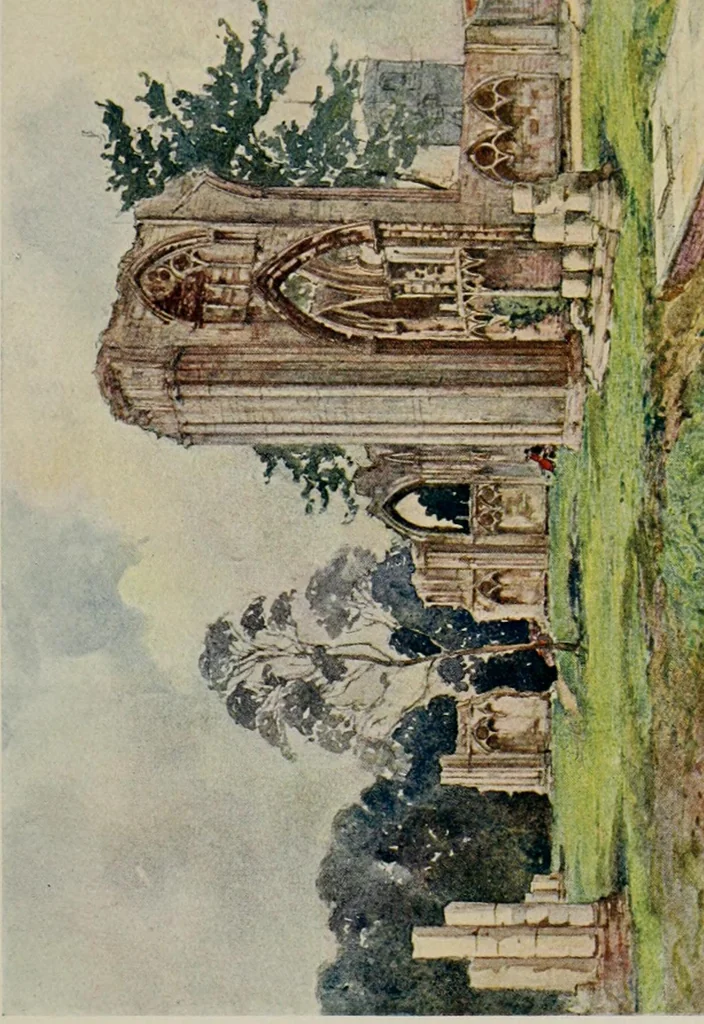 An illustration from The greater abbeys of England, 1908, leaf 207