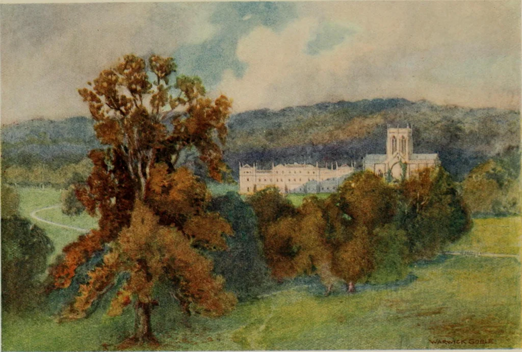 An illustration from The greater abbeys of England, 1908, leaf 215