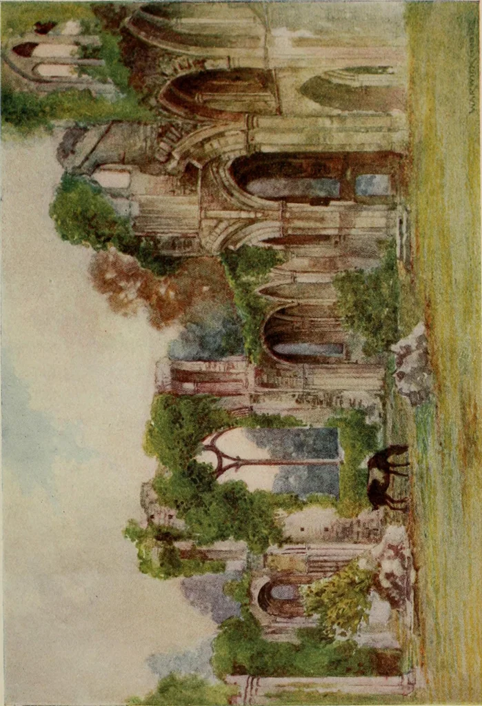 An illustration from The greater abbeys of England, 1908, leaf 223