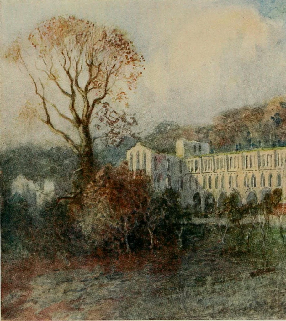 An illustration from The greater abbeys of England, 1908, leaf 259