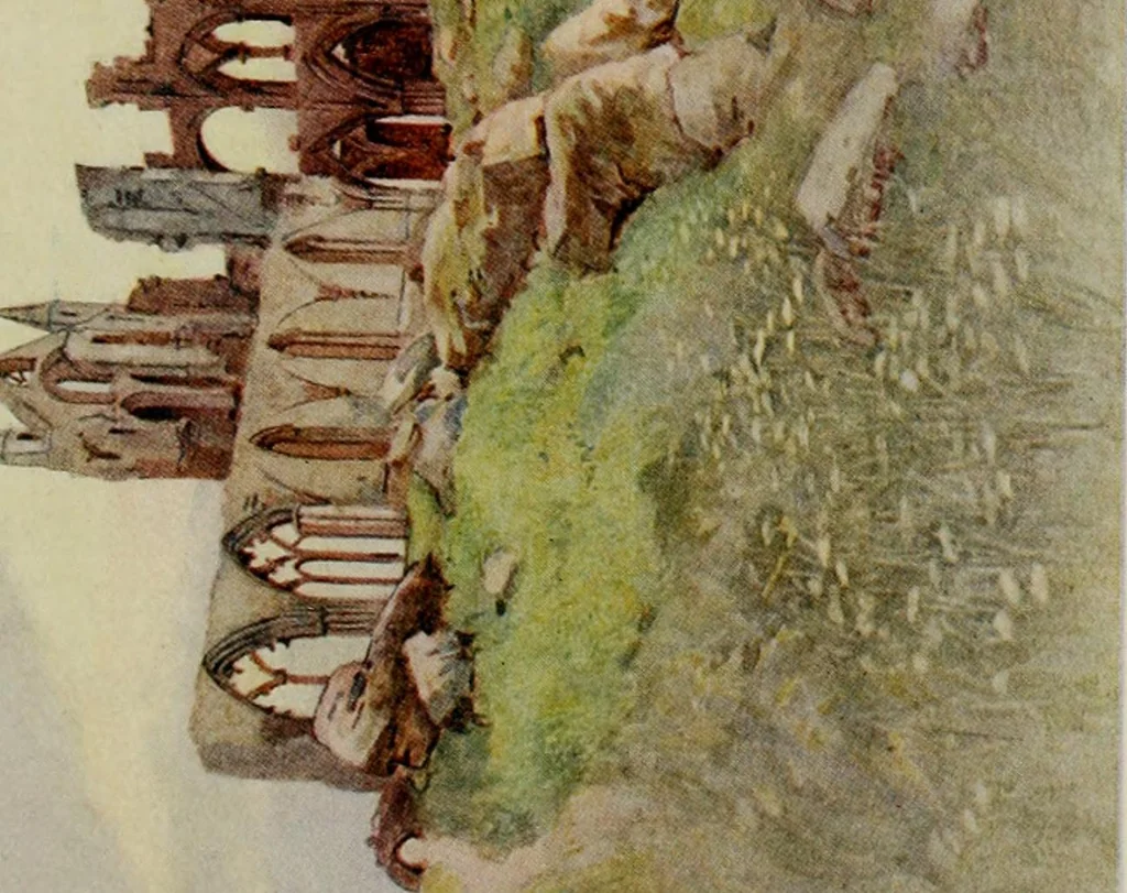 An illustration from The greater abbeys of England, 1908, leaf 331