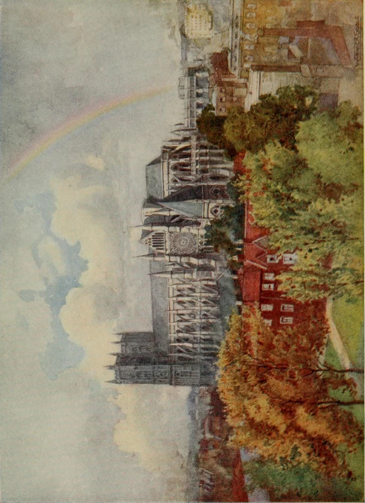 An illustration from The greater abbeys of England, 1908, leaf 371