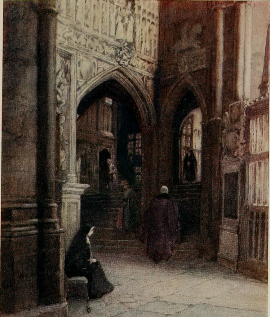 An illustration from The greater abbeys of England, 1908, leaf 377