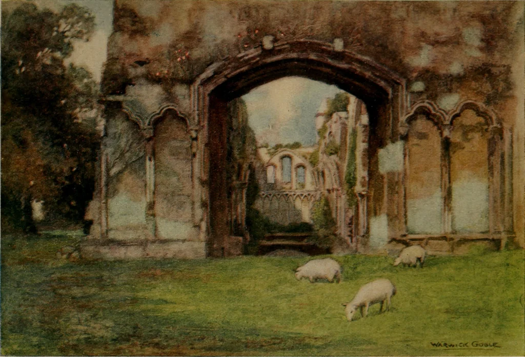 An illustration from The greater abbeys of England, 1908, leaf 157