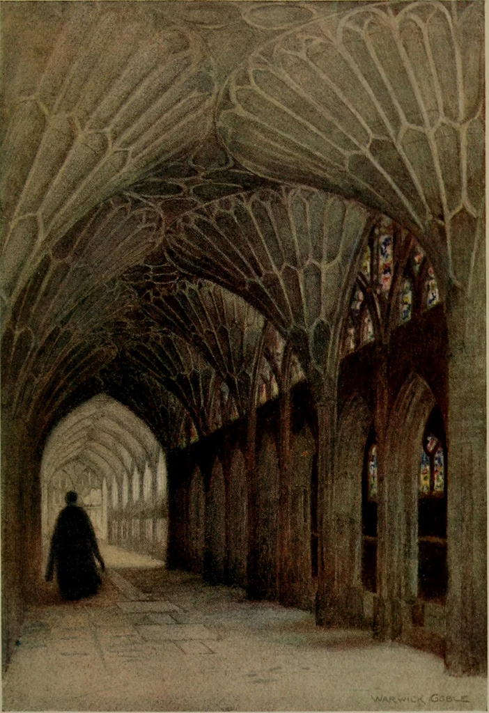An illustration from The greater abbeys of England, 1908, leaf 187