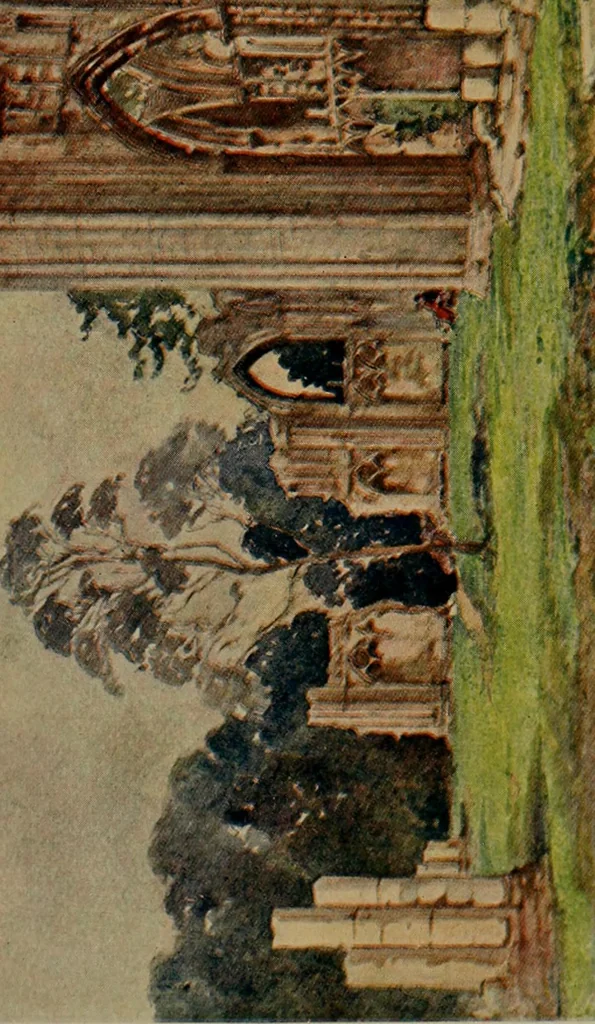 An illustration from The greater abbeys of England, 1908, leaf 205