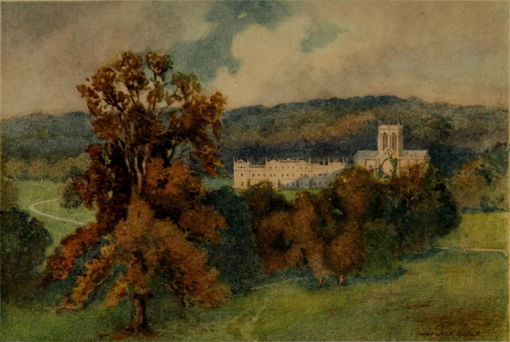 An illustration from The greater abbeys of England, 1908, leaf 213