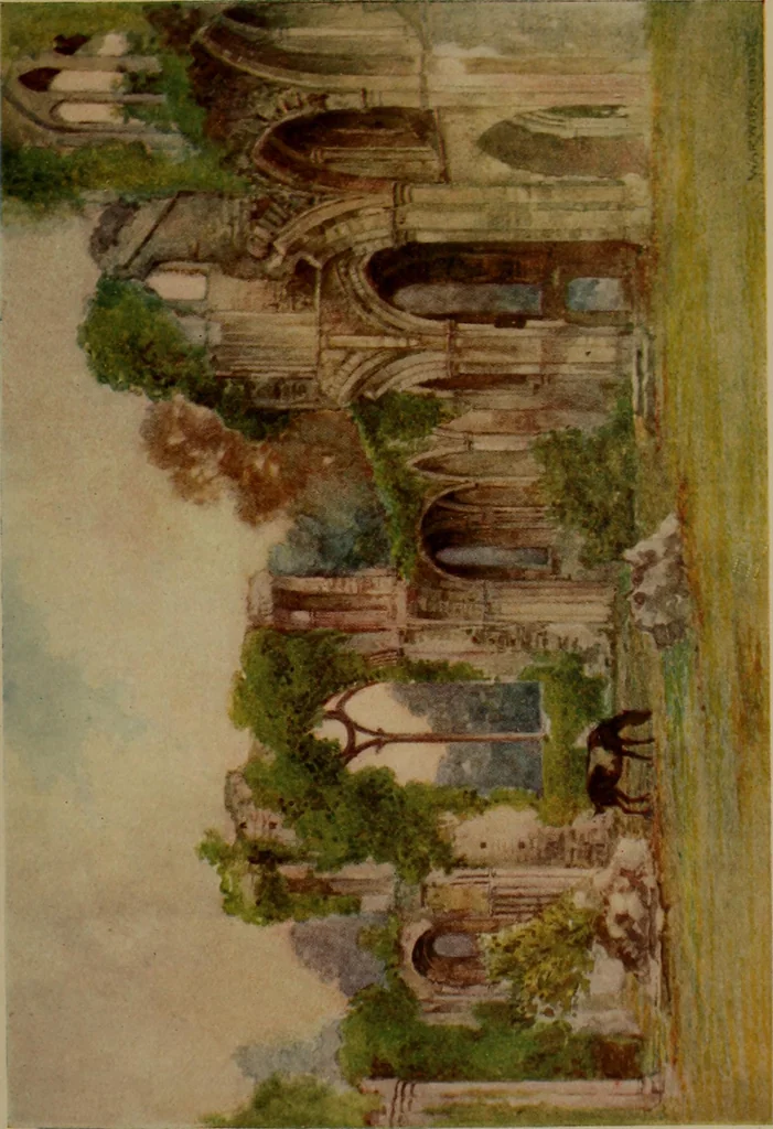 An illustration from The greater abbeys of England, 1908, leaf 221