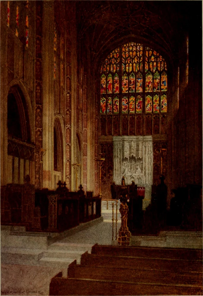 An illustration from The greater abbeys of England, 1908, leaf 275