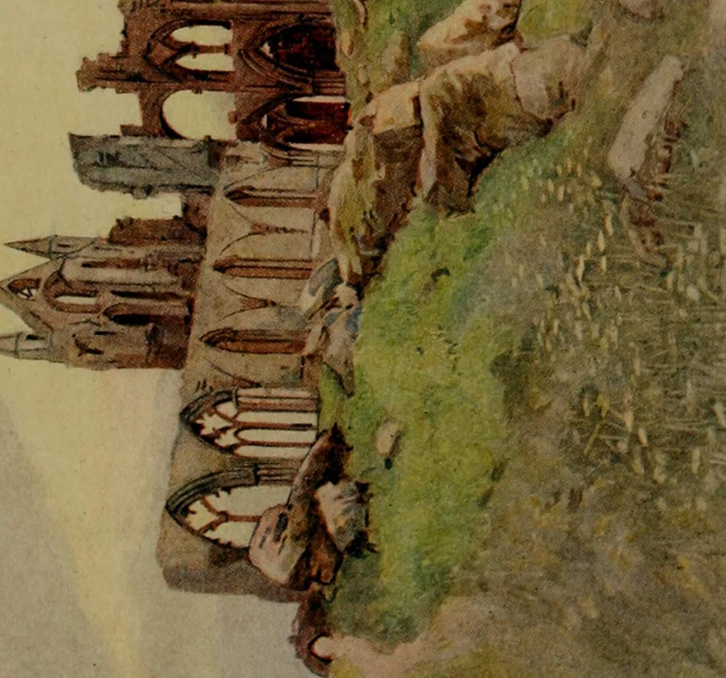 An illustration from The greater abbeys of England, 1908, leaf 329