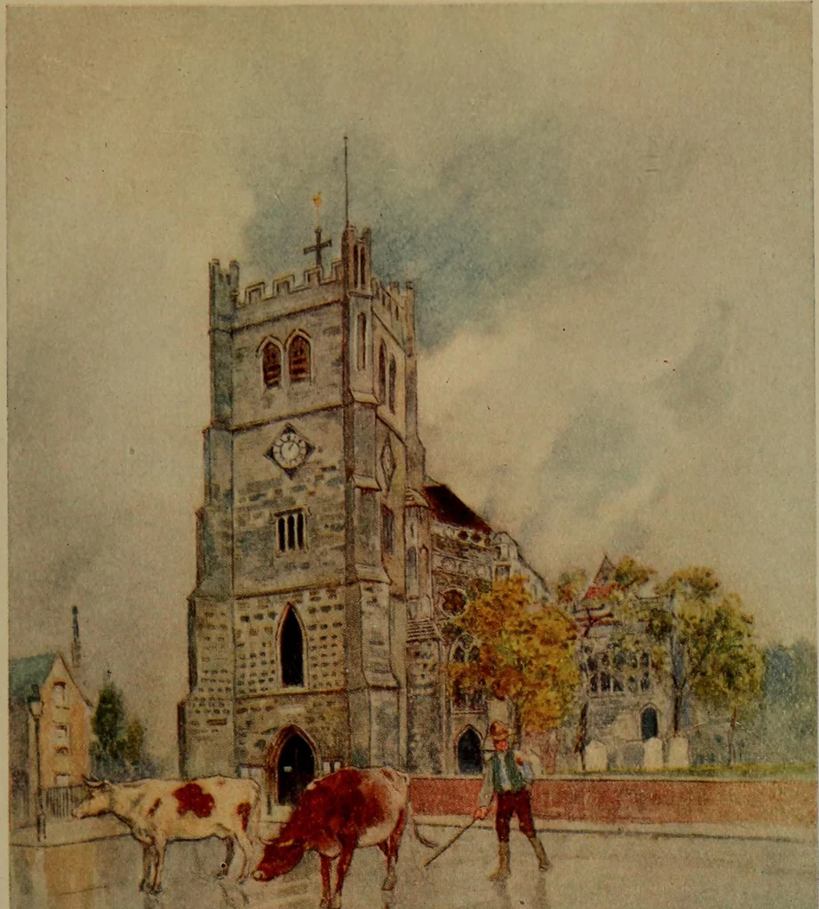 An illustration from The greater abbeys of England, 1908, leaf 349