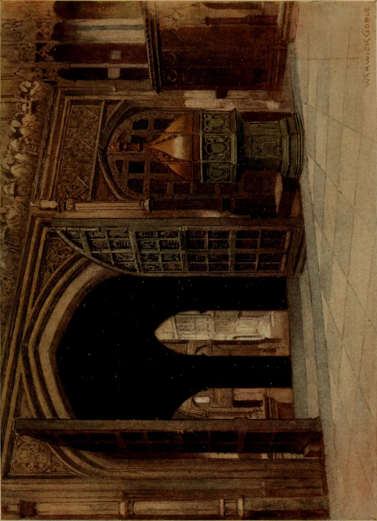 An illustration from The greater abbeys of England, 1908, leaf 379