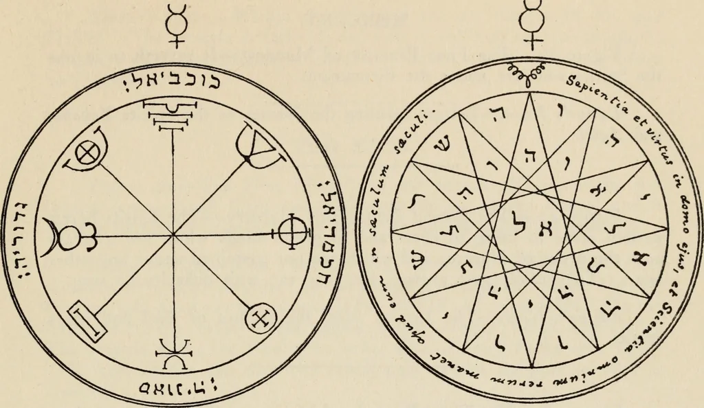 An illustration from The greater Key of Solomon : including a clear and precise exposition of King Solomon's secret procedure, its mysteries and magic rites : original plates, seals, charms and talismans : translated from the ancient manuscripts in the British Museum, London, 1914, leaf 101