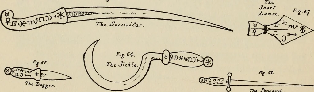 An illustration from The greater Key of Solomon : including a clear and precise exposition of King Solomon's secret procedure, its mysteries and magic rites : original plates, seals, charms and talismans : translated from the ancient manuscripts in the British Museum, London, 1914, leaf 122