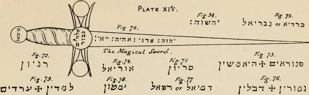An illustration from The greater Key of Solomon : including a clear and precise exposition of King Solomon's secret procedure, its mysteries and magic rites : original plates, seals, charms and talismans : translated from the ancient manuscripts in the British Museum, London, 1914, leaf 123