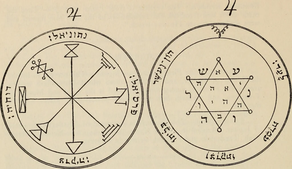 An illustration from The greater Key of Solomon : including a clear and precise exposition of King Solomon's secret procedure, its mysteries and magic rites : original plates, seals, charms and talismans : translated from the ancient manuscripts in the British Museum, London, 1914, leaf 88