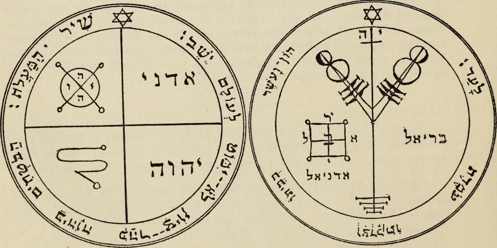 An illustration from The greater Key of Solomon : including a clear and precise exposition of King Solomon's secret procedure, its mysteries and magic rites : original plates, seals, charms and talismans : translated from the ancient manuscripts in the British Museum, London, 1914, leaf 88