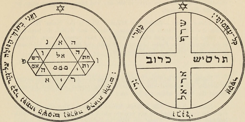 An illustration from The greater Key of Solomon : including a clear and precise exposition of King Solomon's secret procedure, its mysteries and magic rites : original plates, seals, charms and talismans : translated from the ancient manuscripts in the British Museum, London, 1914, leaf 89