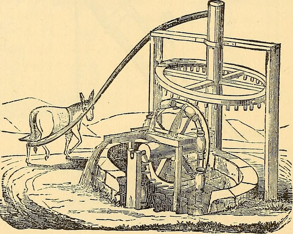 An illustration from The great inventions : their history, from the earliest period to the present. Their influence on civilization, accompanied by sketches of lives of the principal inventors; their labors, their hardships and their triumphs, 1883, leaf 235