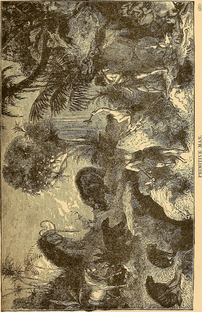 An illustration from The great inventions : their history, from the earliest period to the present. Their influence on civilization, accompanied by sketches of lives of the principal inventors; their labors, their hardships and their triumphs, 1883, leaf 26