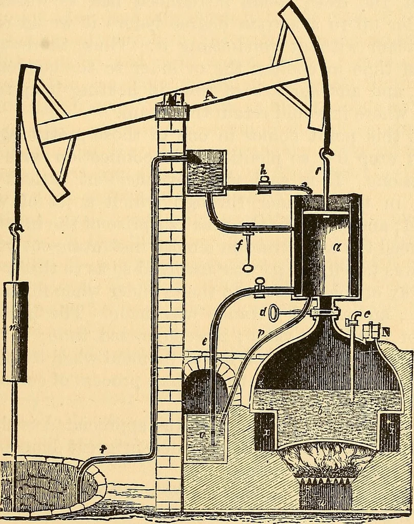 An illustration from The great inventions : their history, from the earliest period to the present. Their influence on civilization, accompanied by sketches of lives of the principal inventors; their labors, their hardships and their triumphs, 1883, leaf 424