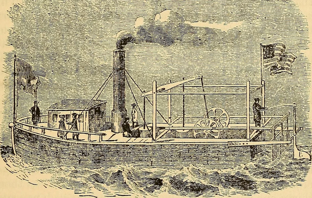 An illustration from The great inventions : their history, from the earliest period to the present. Their influence on civilization, accompanied by sketches of lives of the principal inventors; their labors, their hardships and their triumphs, 1883, leaf 446