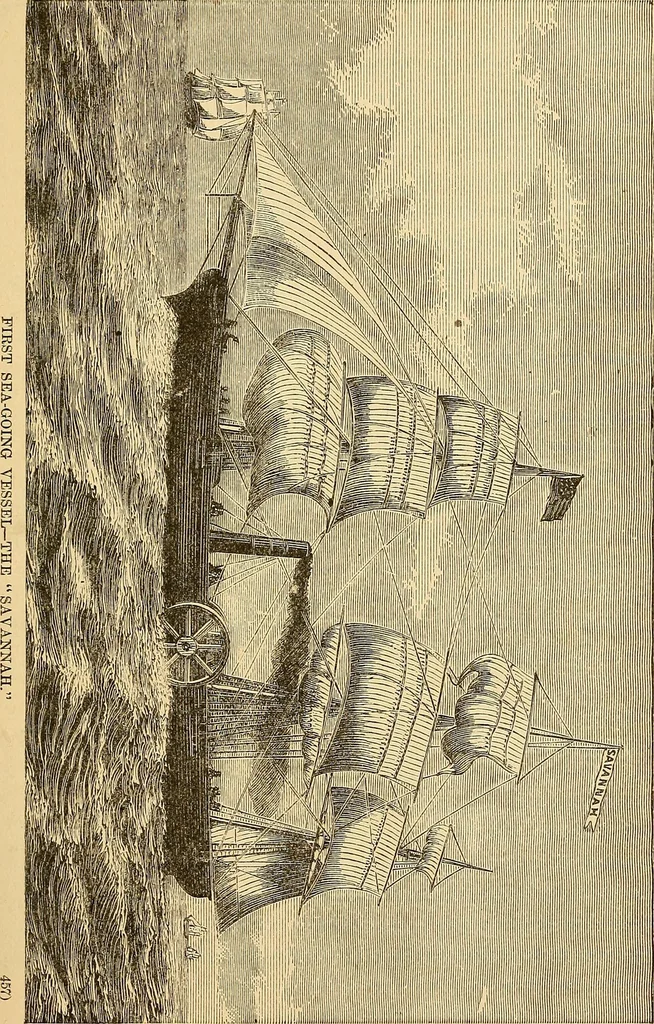 An illustration from The great inventions : their history, from the earliest period to the present. Their influence on civilization, accompanied by sketches of lives of the principal inventors; their labors, their hardships and their triumphs, 1883, leaf 462