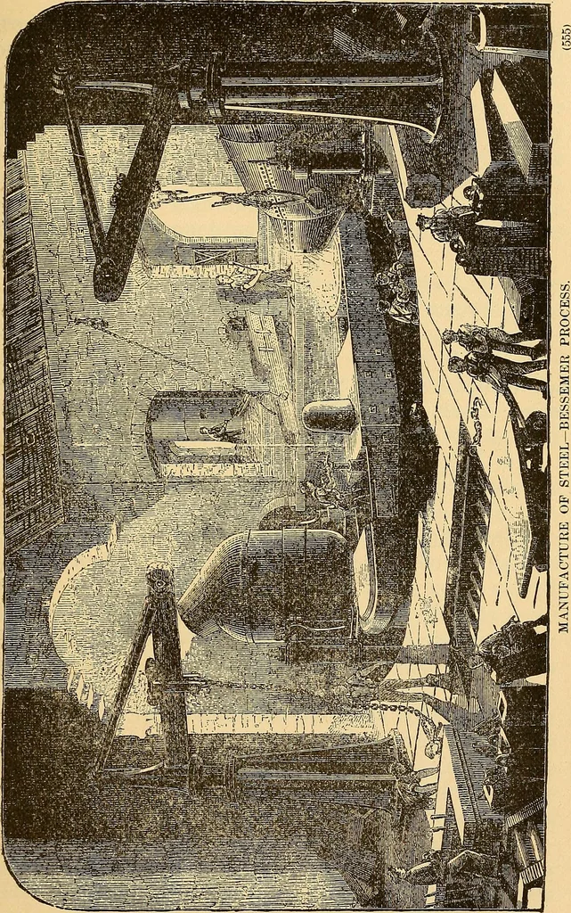 An illustration from The great inventions : their history, from the earliest period to the present. Their influence on civilization, accompanied by sketches of lives of the principal inventors; their labors, their hardships and their triumphs, 1883, leaf 560