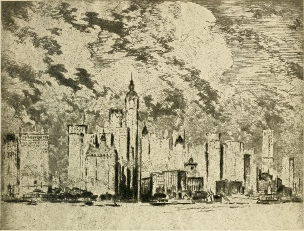 An illustration from The great New York, 1900, leaf 14