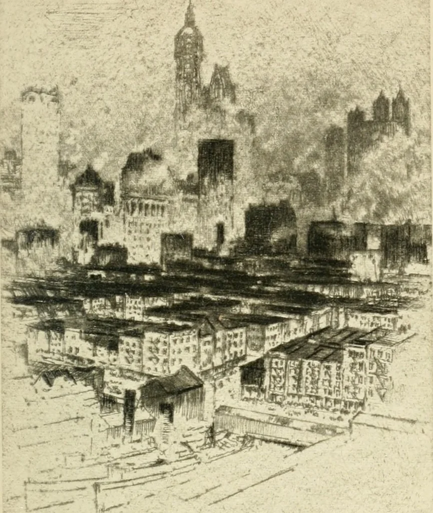An illustration from The great New York, 1900, leaf 28