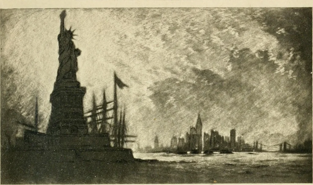 An illustration from The great New York, 1900, leaf 6