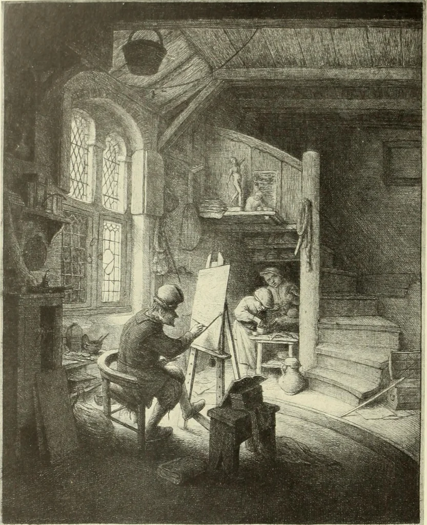 An illustration from The great painter-etchers from Rembrandt to Whistler, 1914, leaf 105