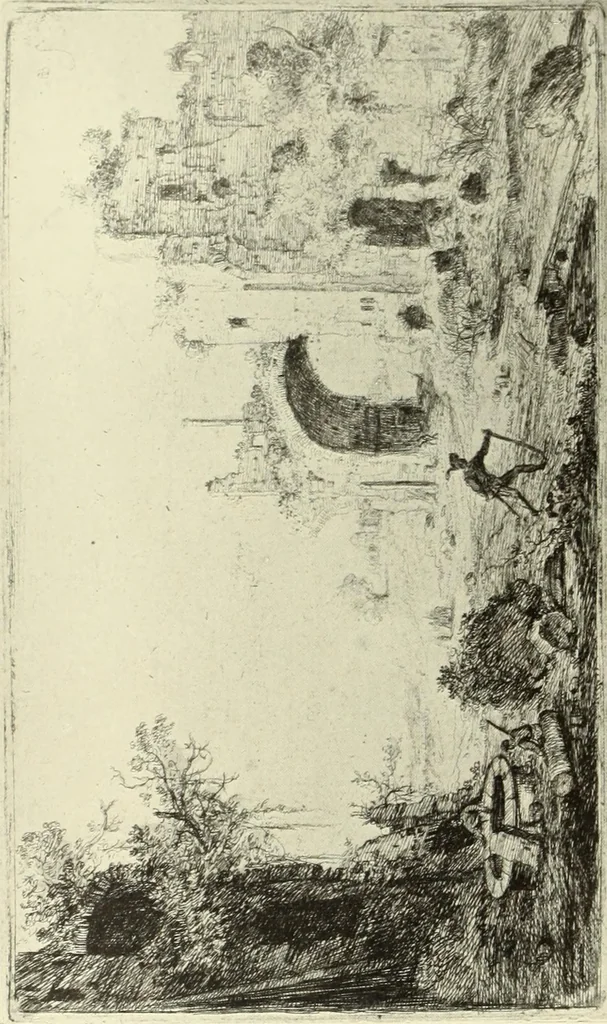 An illustration from The great painter-etchers from Rembrandt to Whistler, 1914, leaf 121