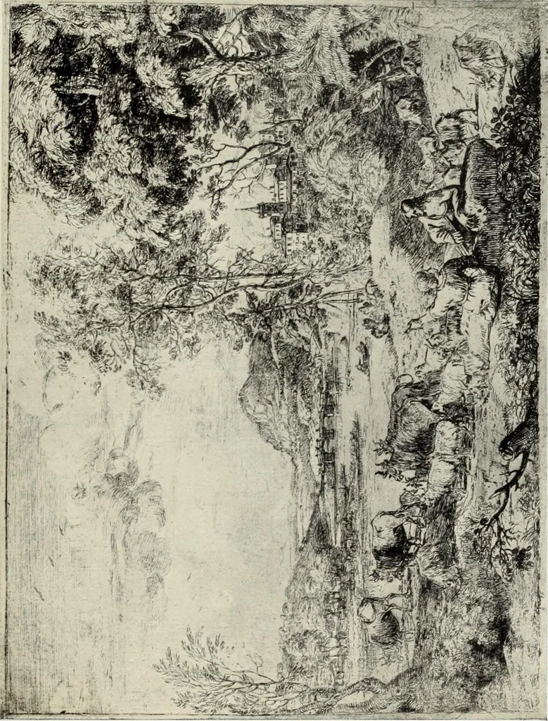 An illustration from The great painter-etchers from Rembrandt to Whistler, 1914, leaf 144