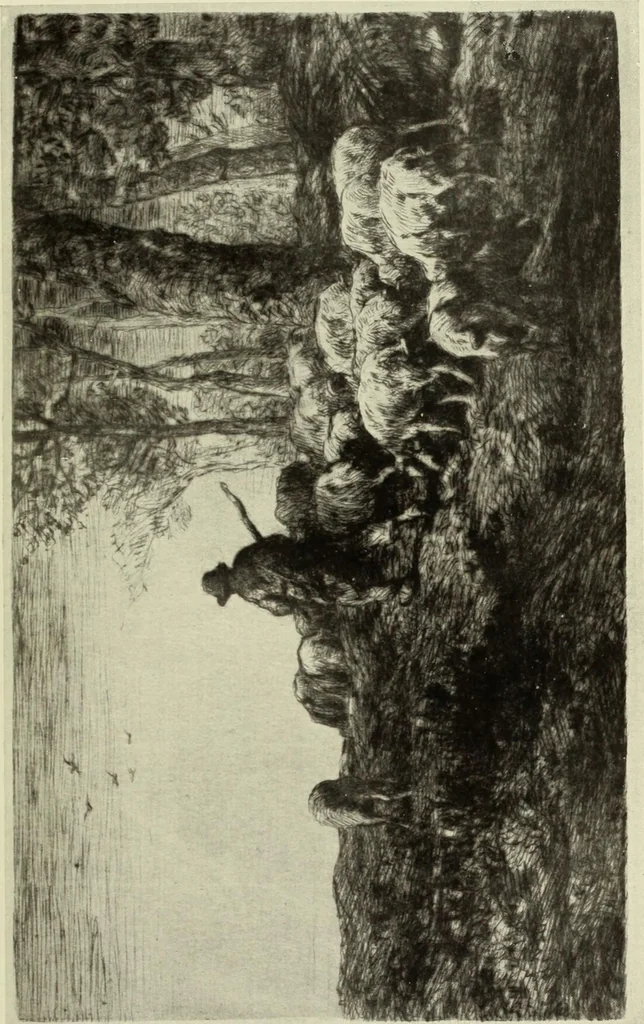 An illustration from The great painter-etchers from Rembrandt to Whistler, 1914, leaf 212