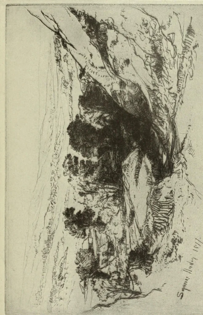 An illustration from The great painter-etchers from Rembrandt to Whistler, 1914, leaf 242