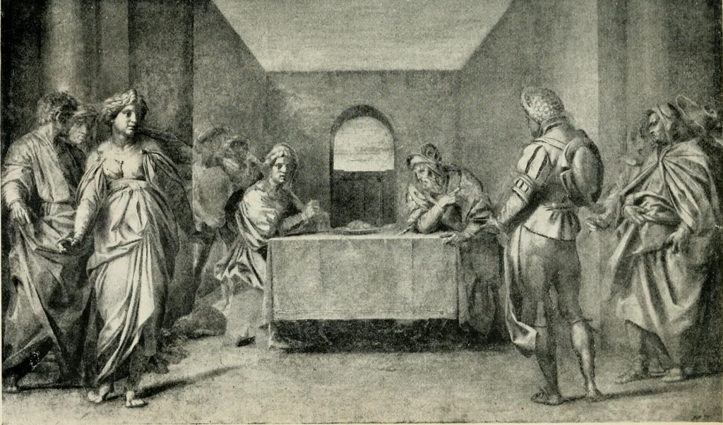 An illustration from Great pictures as seen and described by famous writers, 1900, leaf 139