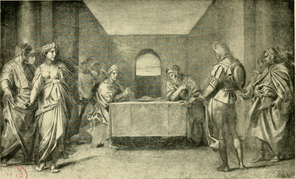 An illustration from Great pictures, as seen and described by famous writers, 1899, leaf 139