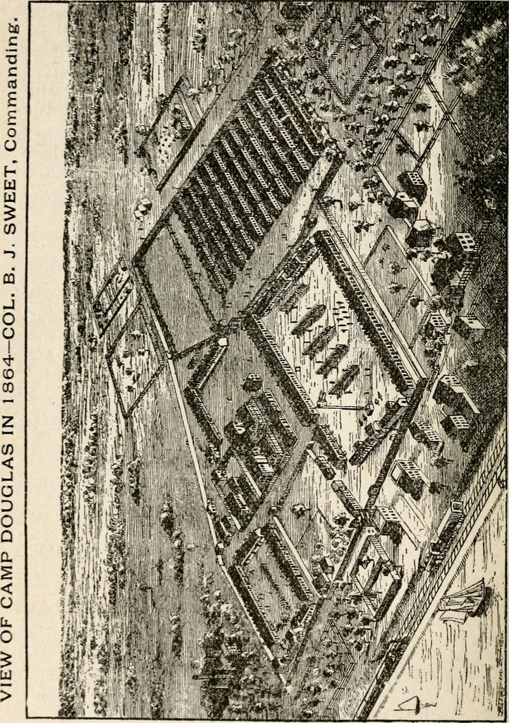 An illustration from The great treason plot in the North during the war, 1895, leaf 21