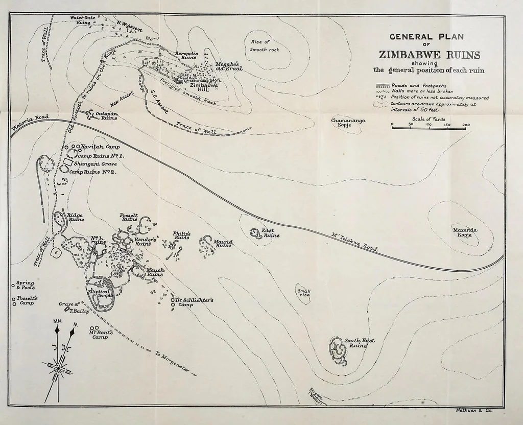 An illustration from Great Zimbabwe, Mashonaland, Rhodesia; an account of two years' examination work in 1902-4 on behalf of the government of Rhodesia, 1905, leaf 77