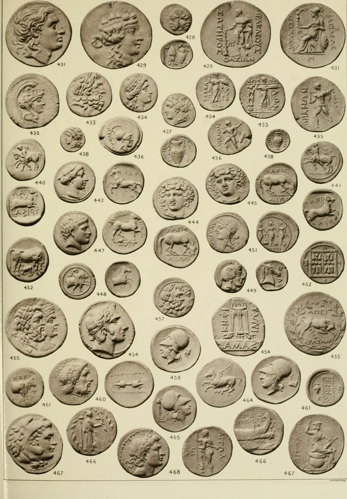 An illustration from Greek coins and their parent cities, 1902, leaf 140