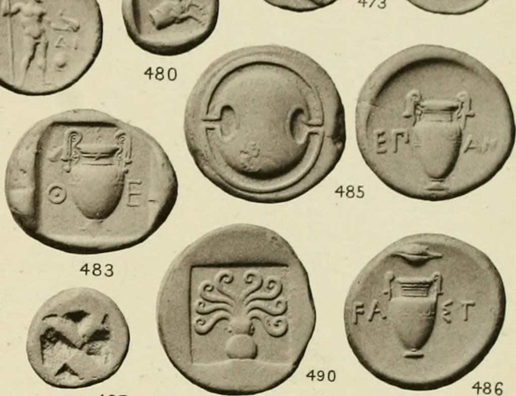 An illustration from Greek coins and their parent cities, 1902, leaf 148
