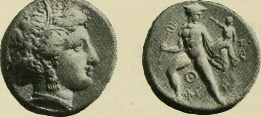 An illustration from Greek coins and their parent cities, 1902, leaf 163