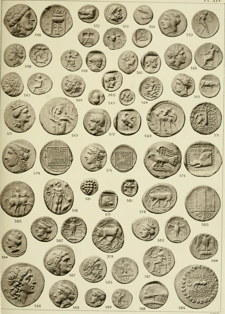 An illustration from Greek coins and their parent cities, 1902, leaf 164
