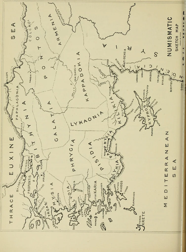 An illustration from Greek coins and their parent cities, 1902, leaf 171